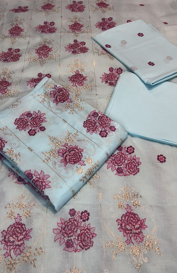 Bareeze Lawn 2pc Embroidery (Light Blue)